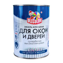 Эмаль OLECOLOR для окон и дверей белая 900г