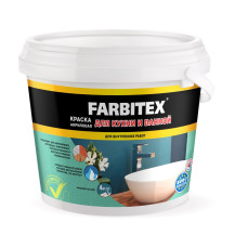 Краска акриловая для кухни и ванной (3 кг) FARBITEX