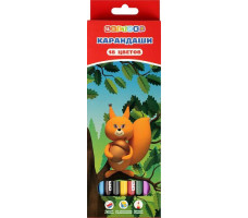 Карандаши "Цветик"18цв. шестигран., заточ.2м-4м
