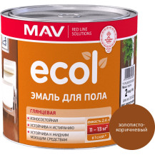 Эмаль ECOL для пола (ПФ-266) золотисто-коричневая глянцевая 2,4 л. (2 кг)