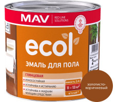 Эмаль ECOL для пола (ПФ-266) золотисто-коричневая глянцевая 2,4 л. (2 кг)