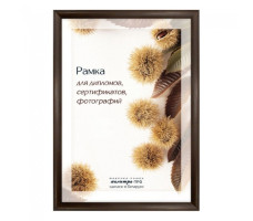 Рамка дер. со стеклом коричневая 21х30 арт. д14кло/1246