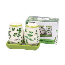 Набор для специй керамика Herbal green 2пр, арт. L2520929 Россия Набор для специй керамика Herbal green 2пр, арт. L2520929 Россия