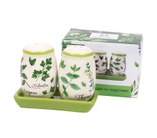 Набор для специй керамика Herbal green 2пр, арт. L2520929 Россия