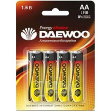 Батарейка AA LR6 1,5V Alkaline 2021 BL-4шт DAEWOO ENERGY Батарейка AA LR6 1,5V Alkaline 2021 BL-4шт DAEWOO ENERGY