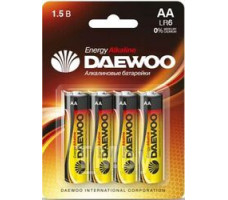 Батарейка AA LR6 1,5V Alkaline 2021 BL-4шт DAEWOO ENERGY