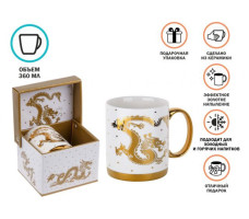 Кружка керамическая PERFECTO LINEA GOLDEN DRAGON-1 360мл арт.30-063501