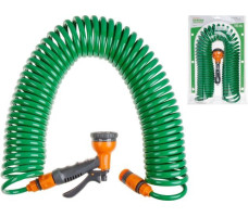 Шланг витой STARTUL 15 м. + поливочный набор GARDEN арт. ST6012-09