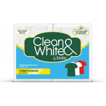 Duru Clean and White мыло хозяйственное твердое 2*125г Duru Clean and White мыло хозяйственное твердое 2*125г