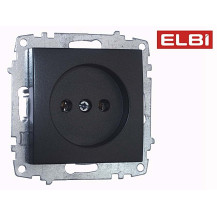 Розетка б/з, дымчатый EL-BI Zena-Vega 609-011100-215 Розетка б/з, дымчатый EL-BI Zena-Vega 609-011100-215