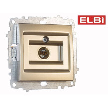 Розетка для ТВ концевая, титан EL-BI Zena-Vega 609-011400-246 Розетка для ТВ концевая, титан EL-BI Zena-Vega 609-011400-246