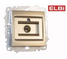 Розетка для ТВ концевая, титан EL-BI Zena-Vega 609-011400-246