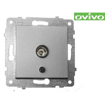 Розетка Ovivo для ТВ серебро 600-000310-225 Розетка Ovivo для ТВ серебро 600-000310-225