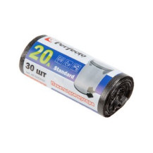 Пакеты для мусора Standard, 20 л, 30 шт., черные, PERFECTO LINEA (Размер: 50 х 40 см (7 мкм). для проф. использования в промышл. объетах и объектах с Пакеты для мусора Standard, 20 л, 30 шт., черные, PERFECTO LINEA (Размер: 50 х 40 см (7 мкм). для проф. использования в промышл. объетах и объектах с