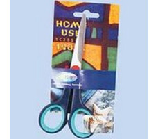 Ножницы 140мм HOME USE (пластиковые ручки с каучуковыми вставками),/12