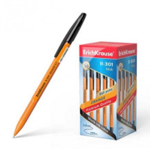 Ручка шариковая ErichKrause R-301 ORANGE 43195 черная