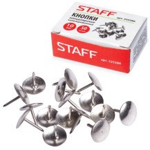 Кнопки канцелярские STAFF 10 мм., 50 шт. Кнопки канцелярские STAFF 10 мм., 50 шт.