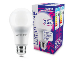 Лампа светодиодная LUMINARTE арт. LSTD-A65-25W4KE27