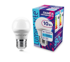 Лампа светодиодная LUMINARTE арт. LSTD-G45-10W6KE27