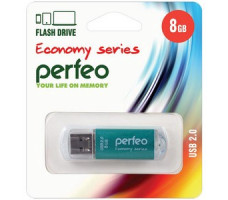 Perfeo USB флэш-диск 8GB E01 Green economy series 10/100