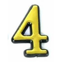 Цифры дверная "4" золото Цифры дверная "4" золото