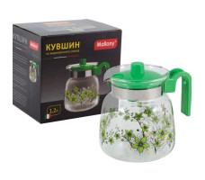 Кувшин жаропрочное стекло Pentola-1200 зеленый 1.2л арт. 910117