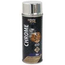 Лак декоративный акриловый серебряный INRAL CHROME METAL EFFECT+ 400мл
