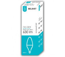 Лампа светодиодная  LED-M C37 7W 4000K E14 арт.041617