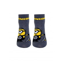 Носки мужские MINIONS рис. 417 укороч. серый меланж 25