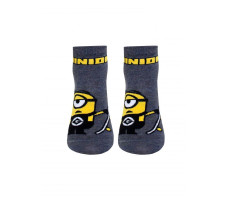 Носки мужские MINIONS рис. 417 укороч. серый меланж 25