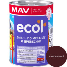 Эмаль ECOL по металлу и древесине (ПФ-115) шоколадная глянцевая 1,0 л. (0,9 кг)