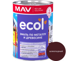 Эмаль ECOL по металлу и древесине (ПФ-115) шоколадная глянцевая 1,0 л. (0,9 кг)