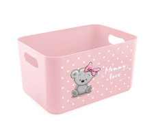 Корзина для детских игрушек Mommy love (нежно-розовый) АС 48963000