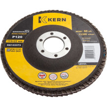 Круг шлифовальный лепестковый 125x22 мм, P120, плоский KERN