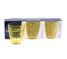 Набор стаканов стекл. Neo diamond colorlicionus yellow 0.31л 3шт арт. Р7127