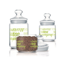 Набор банок для сып. продуктов стекл. Coffee tea 500/750/1000мл 3шт арт. Р6667