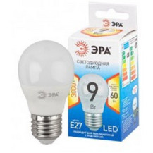 Лампа светодиодная стандарт ECO LED P45-10W-827-E27 ЭРА QX диод. шар, 9Вт, тепл., E27 Лампа светодиодная стандарт ECO LED P45-10W-827-E27 ЭРА QX диод. шар, 9Вт, тепл., E27