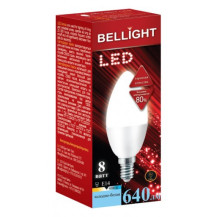 Лампа светодиодная BELLIGHT LED Свеча C37 8W 220V E14 4000K Лампа светодиодная BELLIGHT LED Свеча C37 8W 220V E14 4000K
