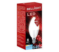 Лампа светодиодная BELLIGHT LED Свеча C37 8W 220V E14 4000K