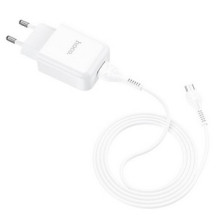 Cетевое зарядное устройство hoco N2 USB белый с кабелем micro Cетевое зарядное устройство hoco N2 USB белый с кабелем micro