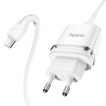 Cетевое зарядное устройство hoco N1 USB белый с кабелем Micro Cетевое зарядное устройство hoco N1 USB белый с кабелем Micro