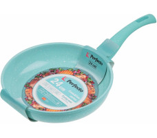 Сковорода алюминиевая с антипригарным покрытием Perfecto Linea Cook Fun, голубая 24х5,5 см. арт. 55-240220