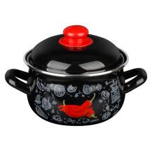 Кастрюля стальная эмалированная, 2.1 л, серия Перчик, PERFECTO LINEA (подходит для всех типов плит, включая индукцию) Кастрюля стальная эмалированная, 2.1 л, серия Перчик, PERFECTO LINEA (подходит для всех типов плит, включая индукцию)