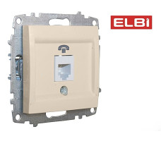 Розетка для ТФ, кремовый, EL-BI Zena-Vega 609-010300-221