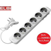 Удлинитель EL-BI Myra 6гн3м c/з 527-010203-621 Белый Турция