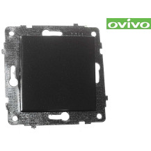 Выключатель Ovivo 1-клавишный черный 600-000217-200 Выключатель Ovivo 1-клавишный черный 600-000217-200