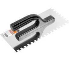Гладилка нерж. 130х270мм зуб 6х6мм STARTUL MASTER (ST1050-26) (для нанесения клея плиточного, клея для блоков)