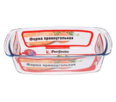 Форма из жаропрочного стекла, 1.8 л, прямоугольная, 264x128x75 мм, PERFECTO LINEA