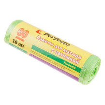 Пакеты для мусора Formula с затяжкой, 60 л, 10 шт., PERFECTO LINEA Пакеты для мусора Formula с затяжкой, 60 л, 10 шт., PERFECTO LINEA
