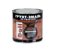 Грунт-эмаль 3в1 молотковая- коричневый 0,75л